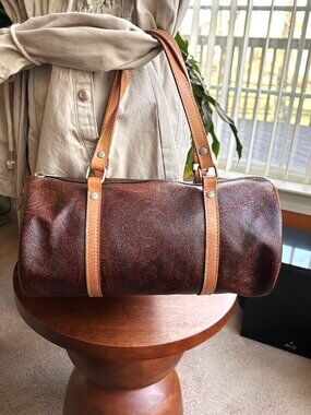 ETRO Barrel Bag Paisley Brown